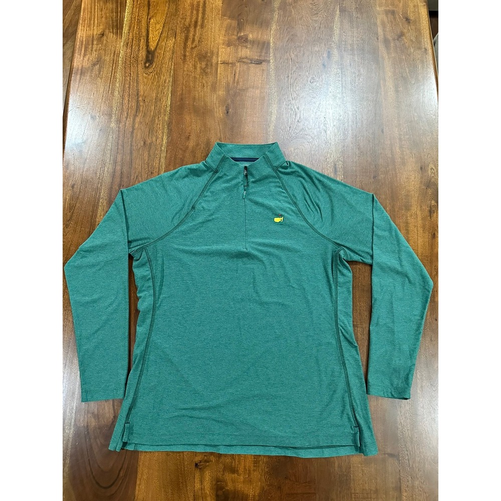 The Masters Magnolia Lane Tech Women's Quarter Zip Golf Pullover Green Large